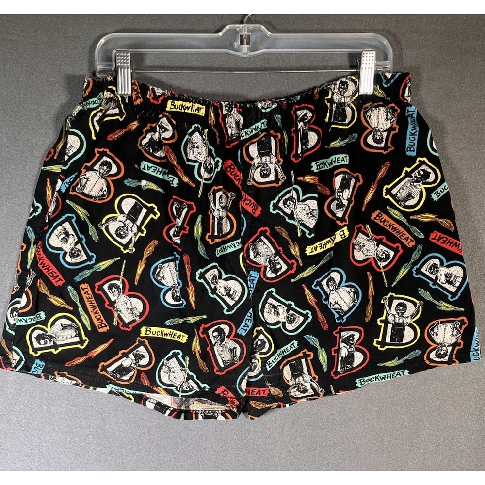Vintage Buckwheat Marlin Tease Boxer Sleep Shorts Size XL USA Made Little Rascal